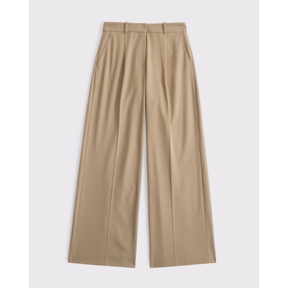 Abercrombie & Fitch Pants - Abercrombie & Fitch Sloane Tailored Pants Wide Leg Trouser High Rise Curve Love